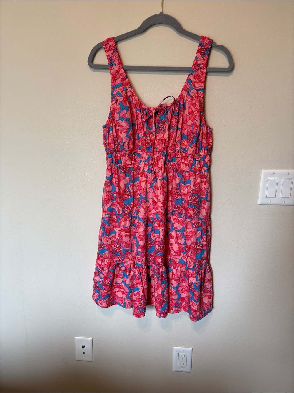 GAP Pink and Blue Floral Summer Dress . Size Medium - Picture 8 of 8